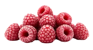 Tiefgefrorene Himbeeren