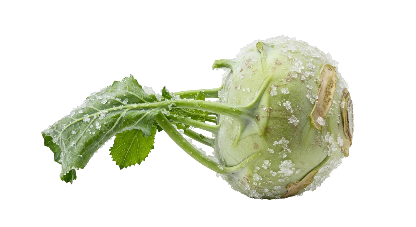 Tiefgefrorener Kohlrabi