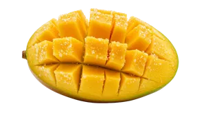 Tiefgefrorene halbe Mango